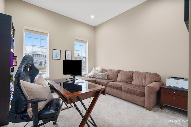 view of carpeted living room