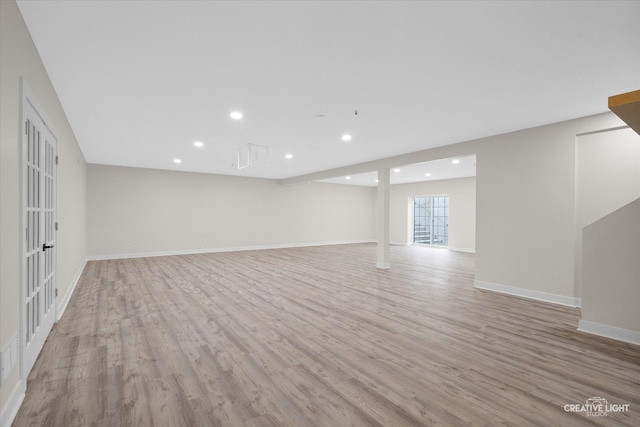 interior space with light wood-type flooring