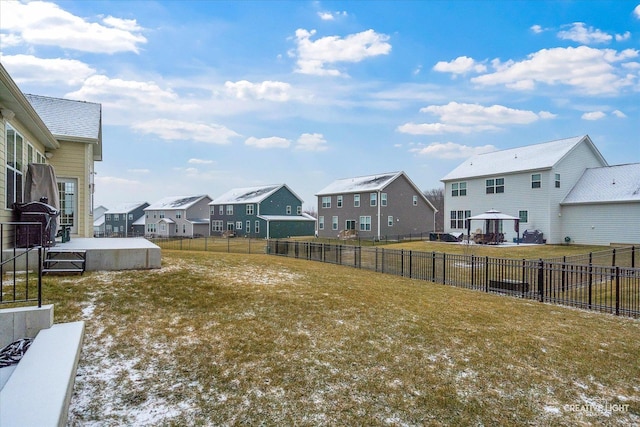 view of yard featuring a gazebo