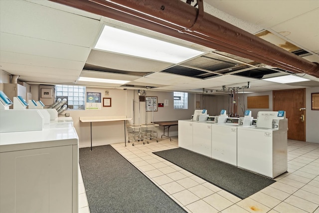 reception featuring washer and dryer