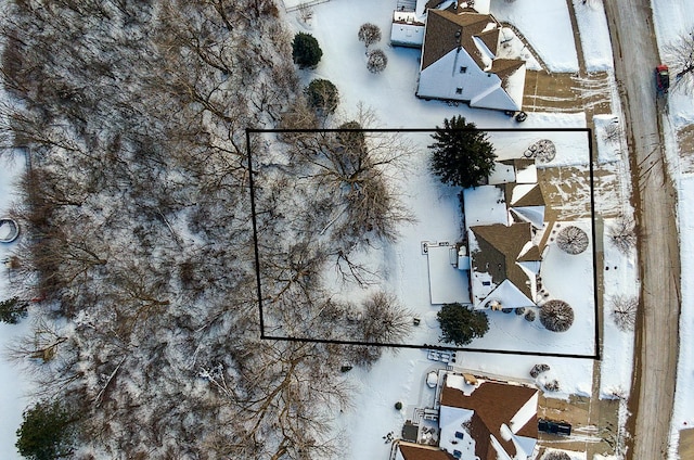 view of snowy aerial view