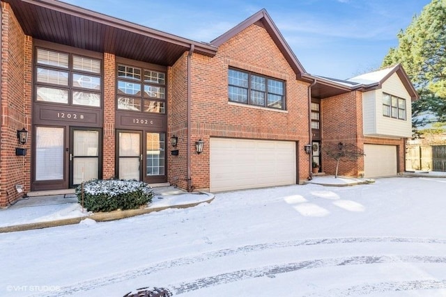 view of property featuring a garage