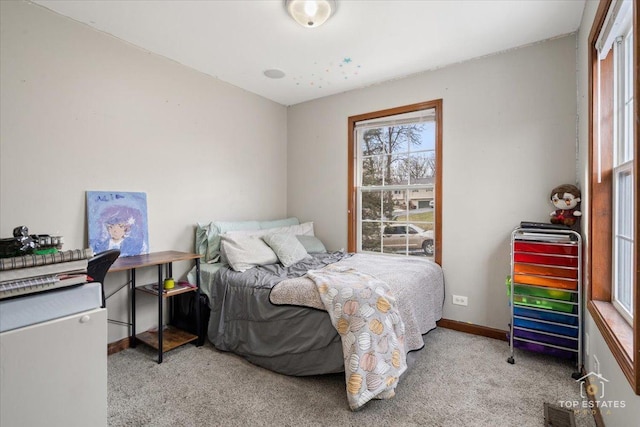 view of carpeted bedroom