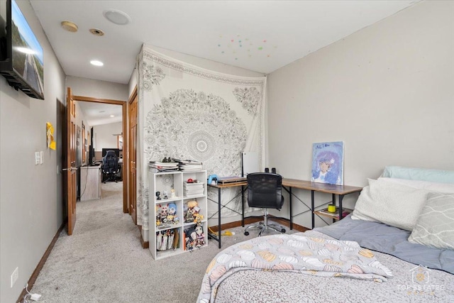 view of carpeted bedroom