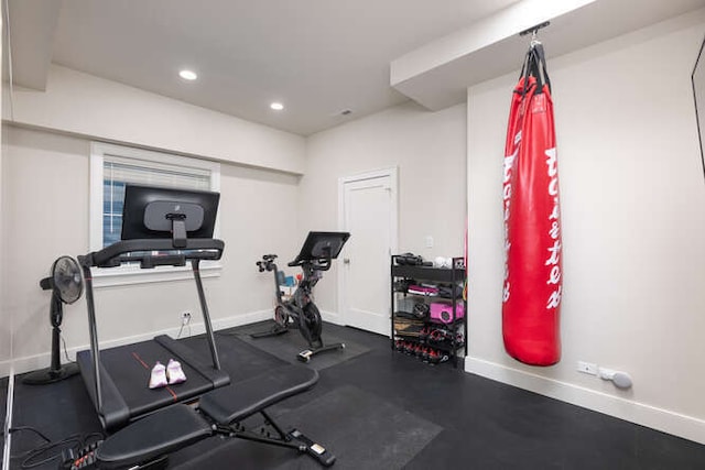 view of workout area