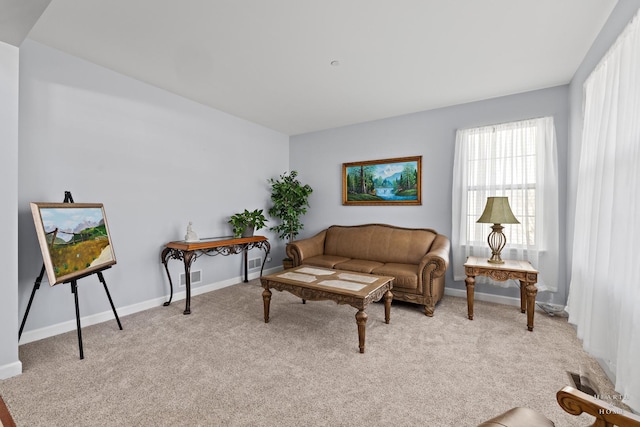 view of carpeted living room