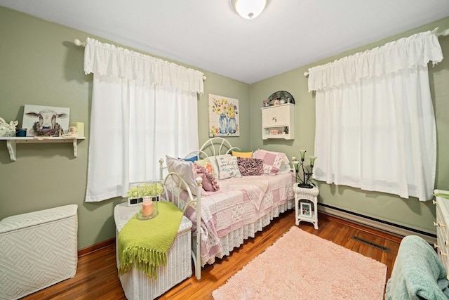 bedroom featuring hardwood / wood-style flooring