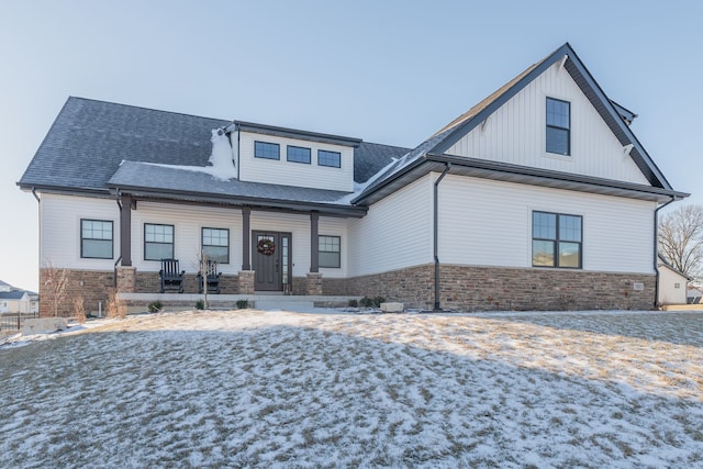 view of front of house featuring covered porch