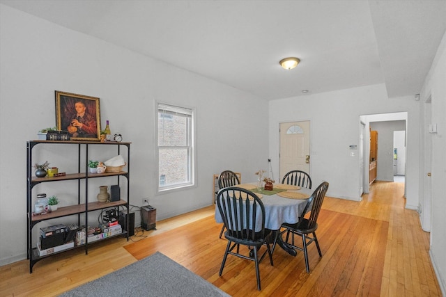 dining area featuring light hardwood / wood-style flooring