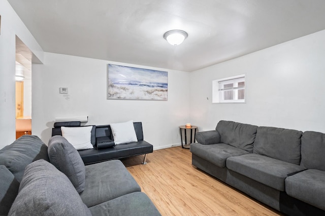 living room featuring hardwood / wood-style flooring