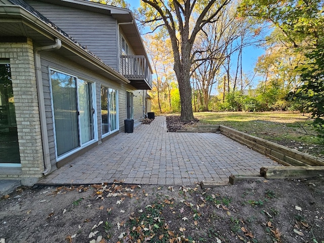 view of patio / terrace featuring a balcony