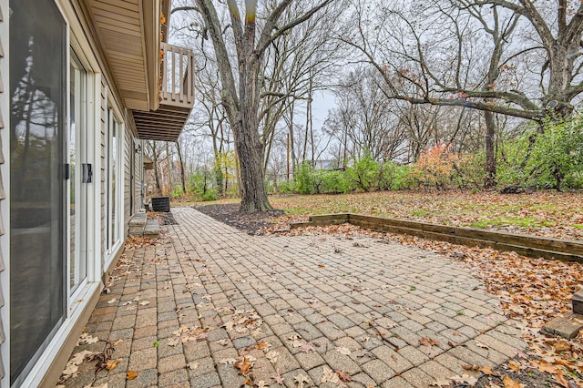 view of patio with central AC