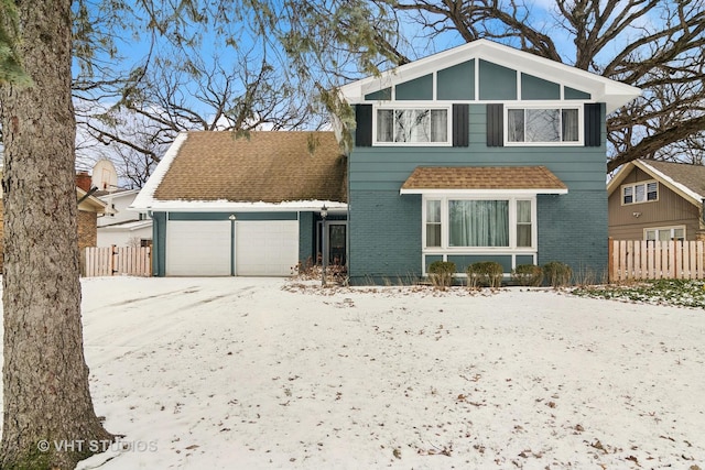 front of property featuring a garage