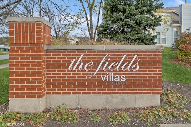 view of community sign