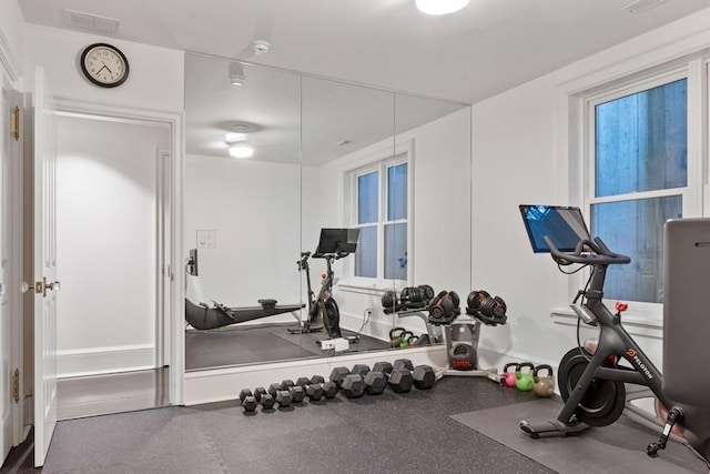 view of workout room