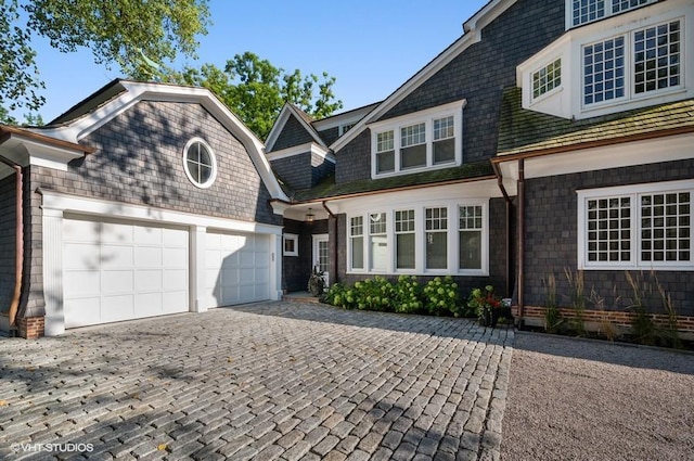 view of front property with a garage