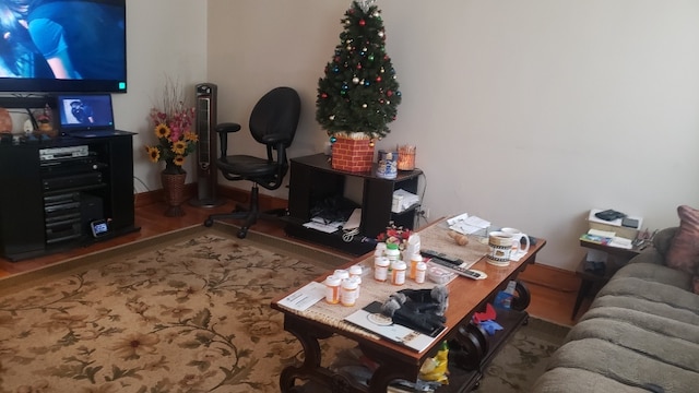 living room featuring hardwood / wood-style flooring