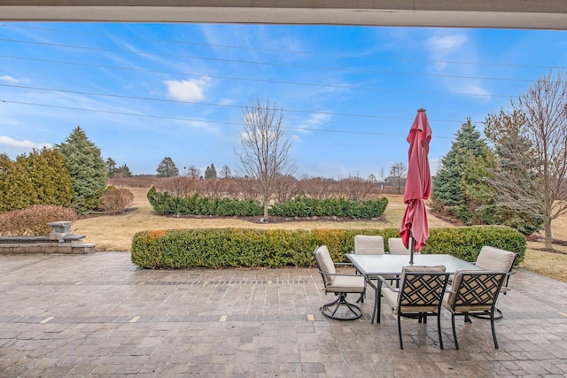 view of patio with outdoor dining space