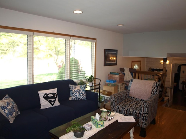 living room featuring hardwood / wood-style floors