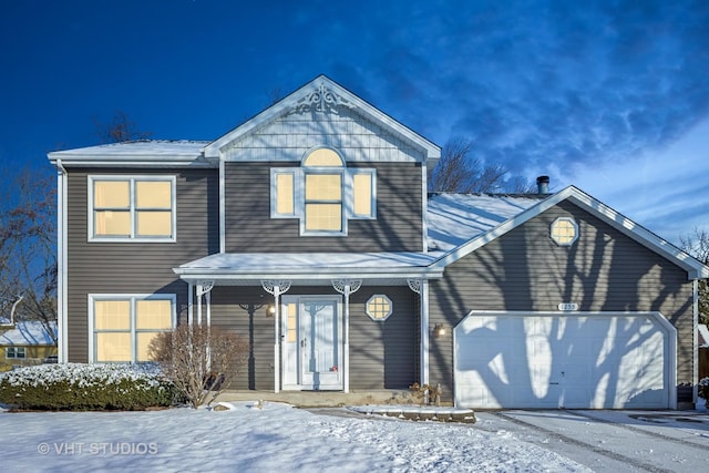 front facade featuring a garage