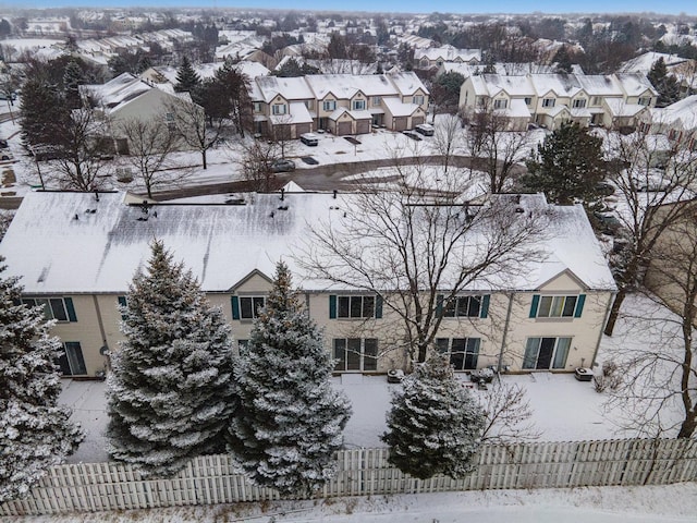 view of snowy aerial view