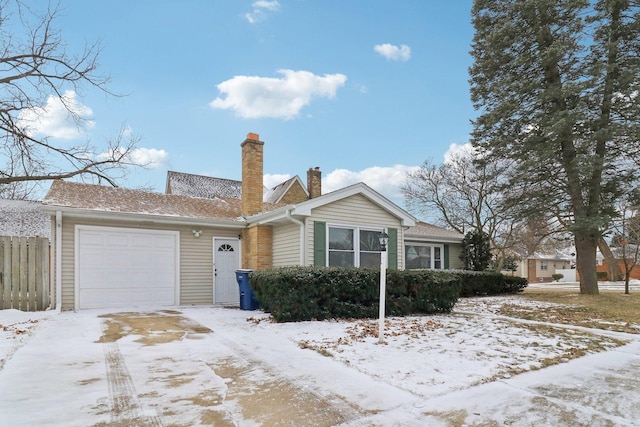 ranch-style house with a garage