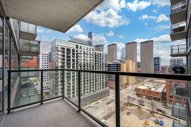 balcony with a city view