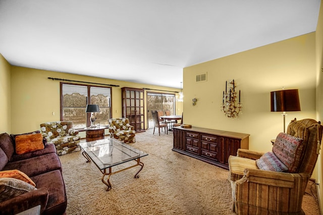 view of carpeted living room