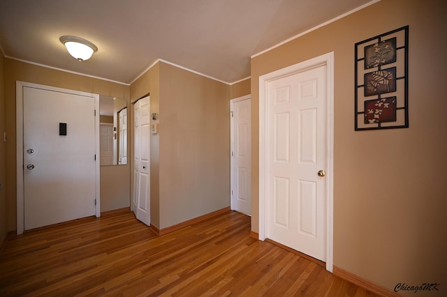 interior space with hardwood / wood-style floors