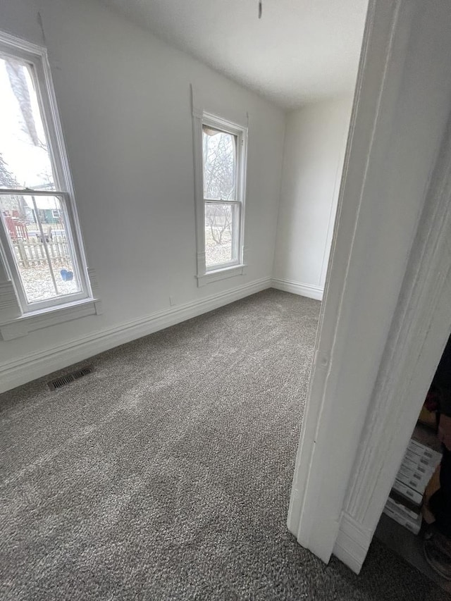 carpeted spare room with plenty of natural light