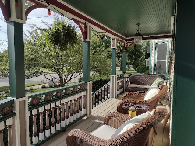 balcony with covered porch