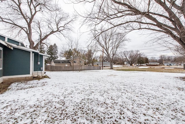 view of snowy yard