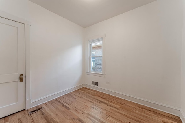 empty room featuring light hardwood / wood-style flooring