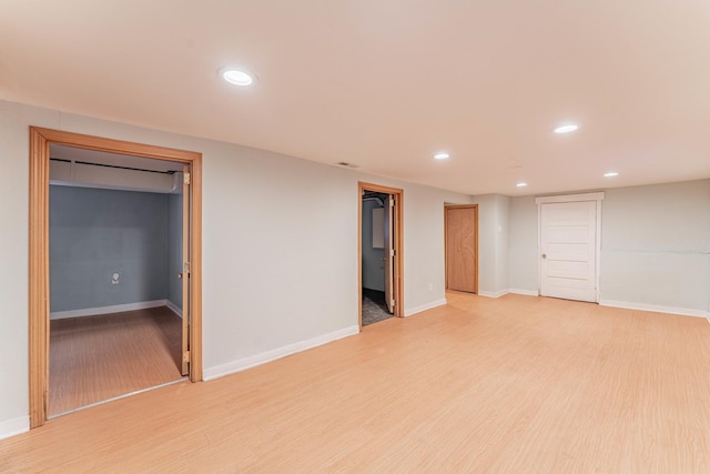 interior space featuring light wood-type flooring