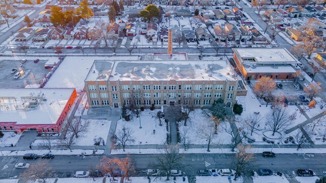 view of snowy aerial view