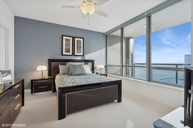 bedroom with ceiling fan