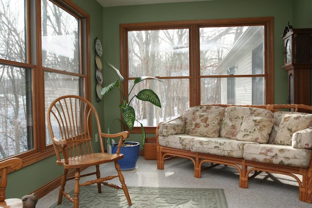 view of sunroom