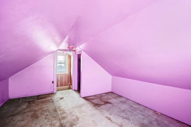 bonus room with lofted ceiling