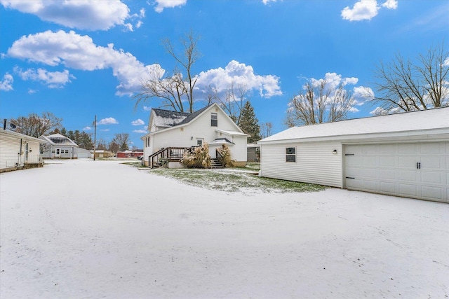 view of snowy exterior