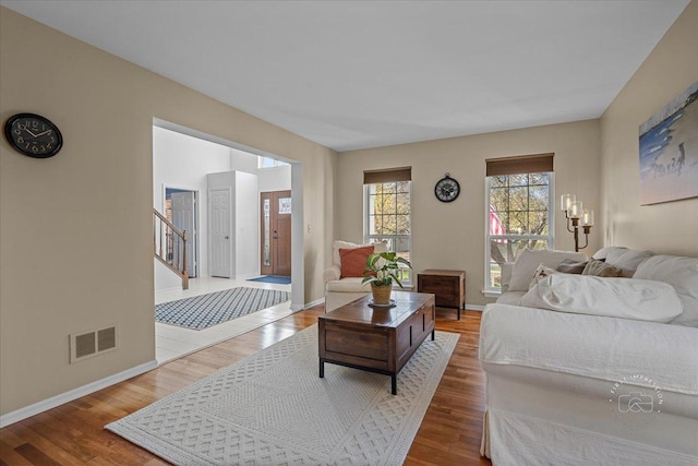 bedroom featuring hardwood / wood-style floors