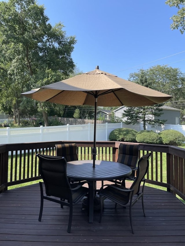 view of wooden deck