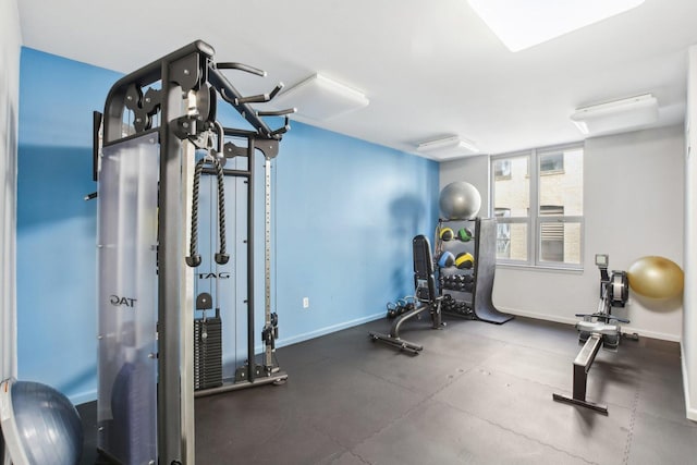 view of workout area