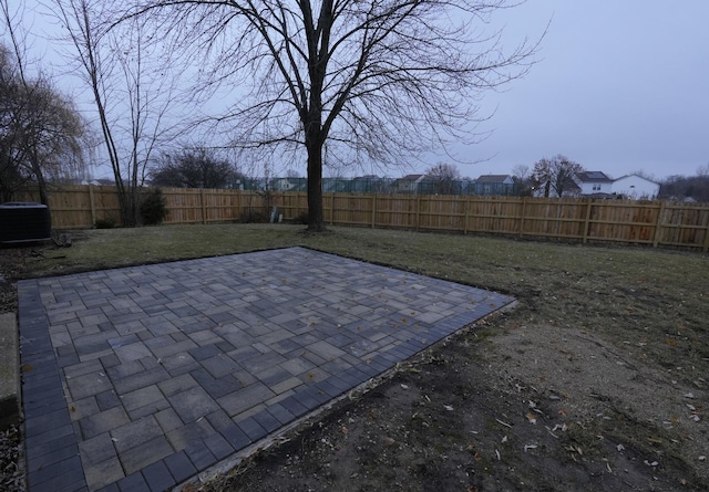 view of patio featuring central AC