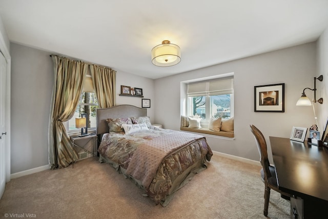 view of carpeted bedroom