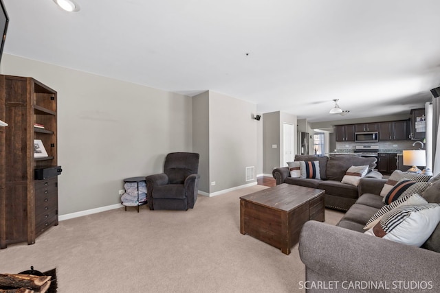 view of carpeted living room