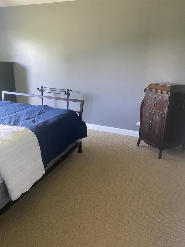 bedroom featuring carpet