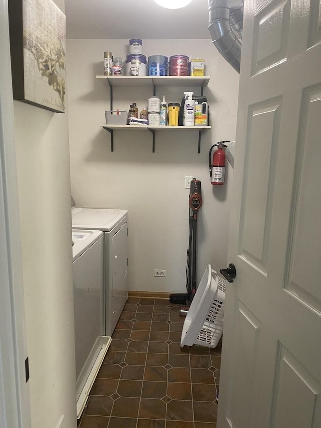 laundry room with washing machine and dryer