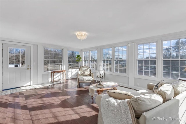 sunroom / solarium with a wealth of natural light