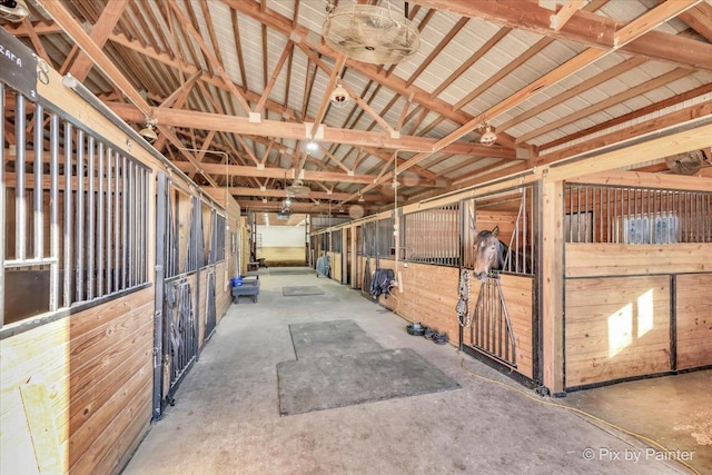 view of horse barn