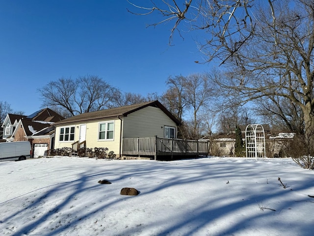 exterior space with a wooden deck